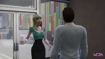 In order not to lose a job blonde offers her pussy - sex in the office