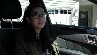 NERDY ASIAN TEEN FLASHES HER TITS IN PUBLIC AND FUCKED HARD